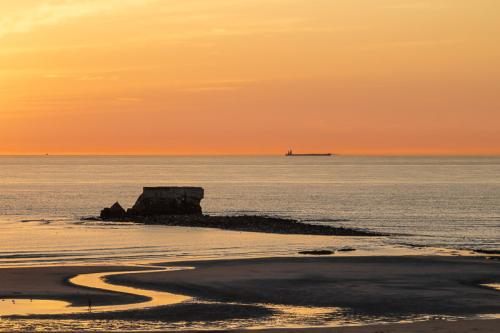 Coucher de soleil sur le Fort de l'Heurt au Portel